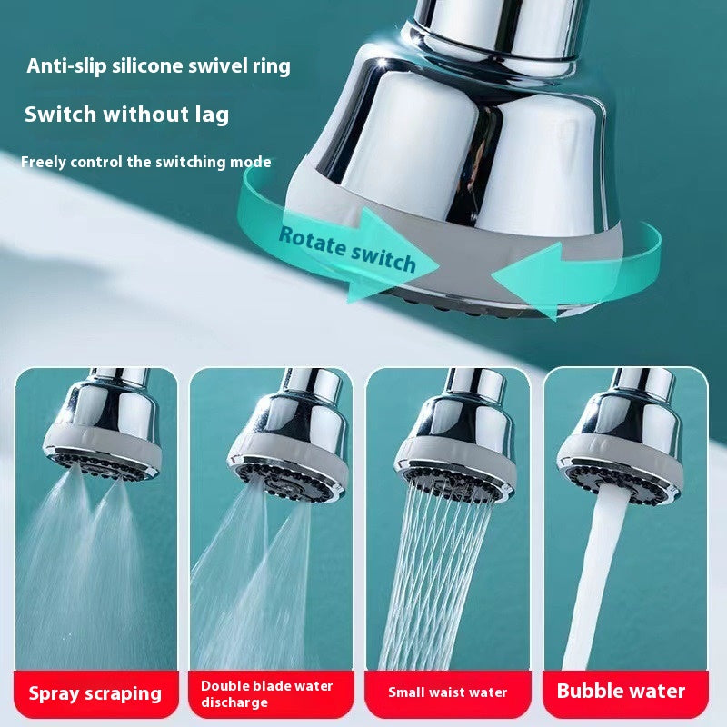 Extender Universal Rotation Supercharged Shower Water Faucet