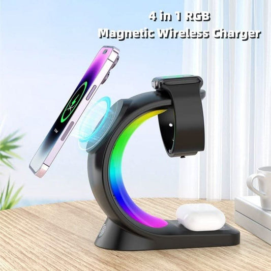 Carregador Wireless 4 em 1 - casaelegante